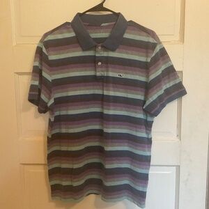 Men’s Vineyard Vines Stripe Sankaty Polo Medium